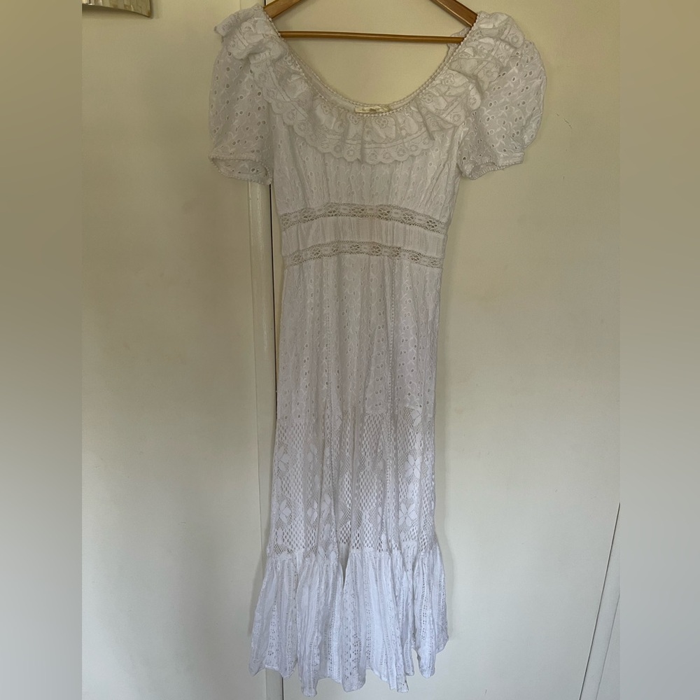 LoveShackFancy - Stassie Dress in Pure White - size 6 - Picture 15 of 16